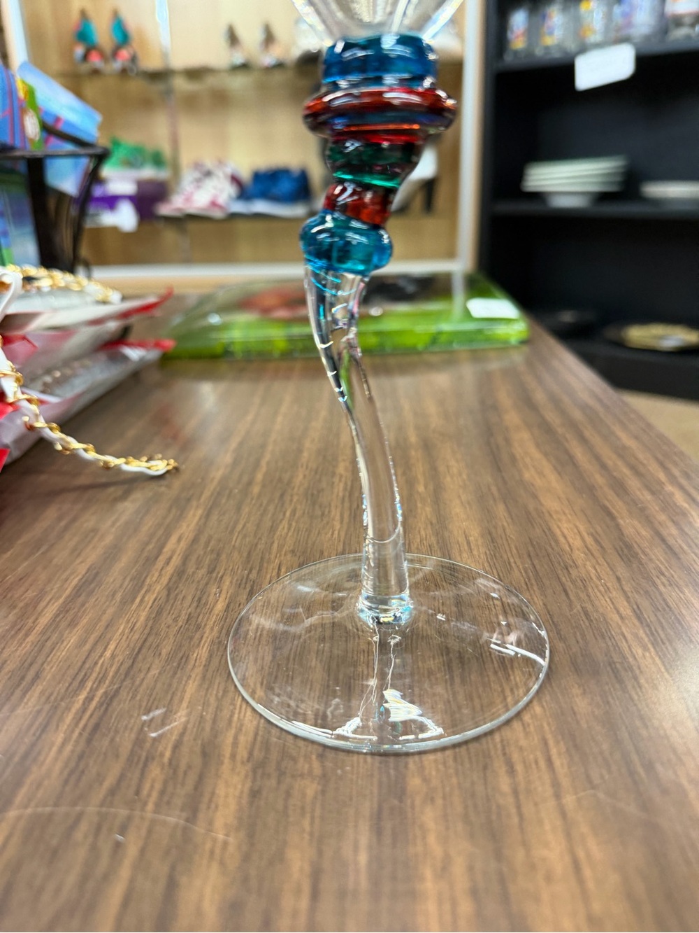 Lot Of 3 Art Deco Glass Blown Martini Glasses - Picture 4 of 6
